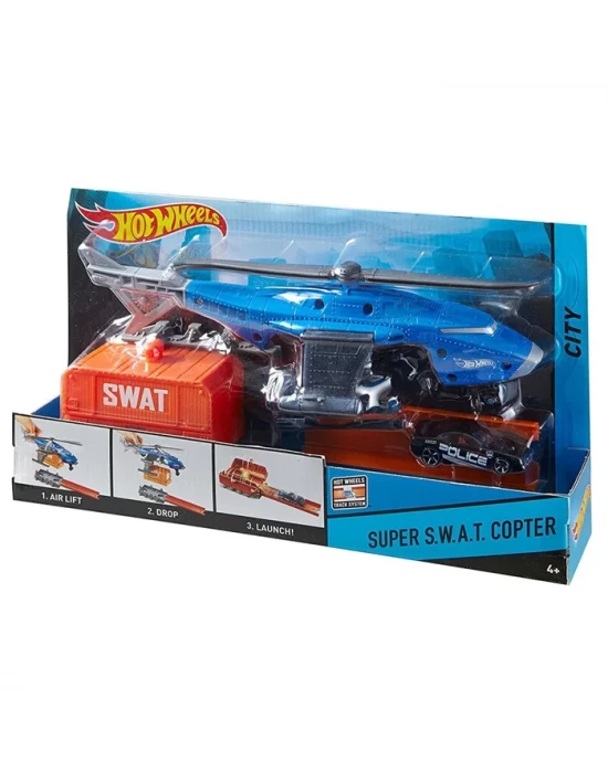 Hot Wheels Süper Swat Copter Kurtarma Ekibi Oyun Seti
