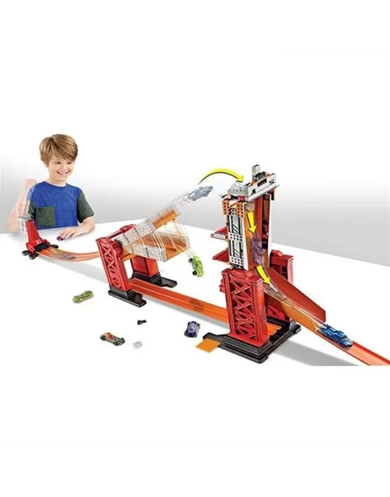 Hot Wheels Track Builder Bloklu Köprü Yarışı Oyun Seti