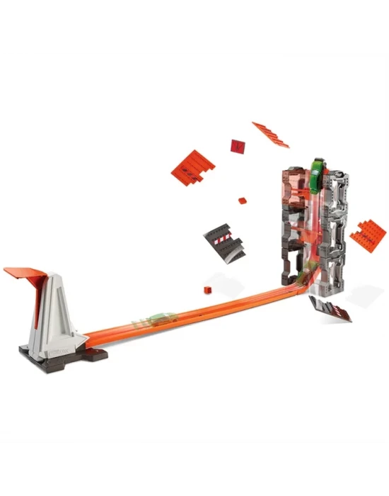 Hot Whells Track Builder Çılgın Çarpışma Yarış Seti