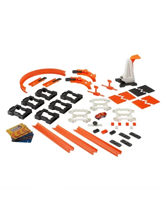 Hot Whells Track Builder Çılgın Çarpışma Yarış Seti
