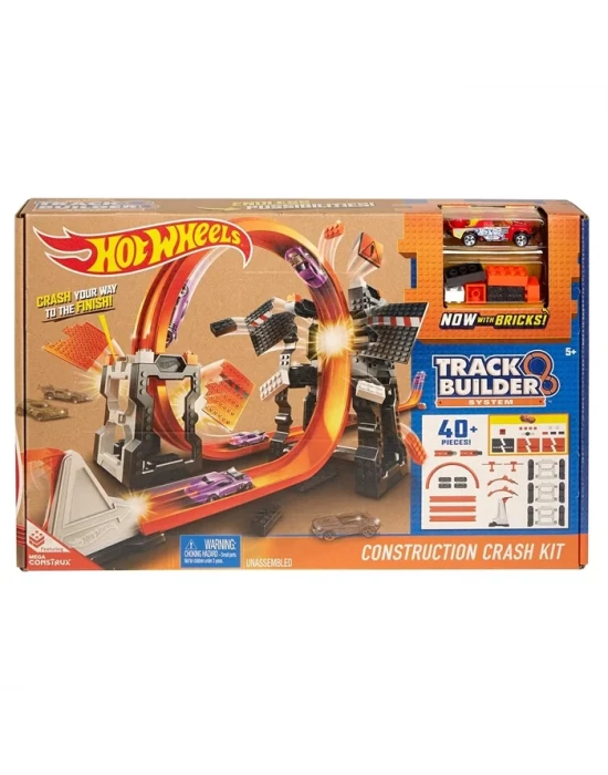 Hot Whells Track Builder Çılgın Çarpışma Yarış Seti