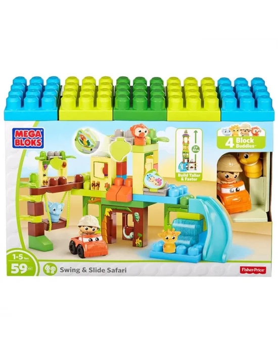 Mega Bloks Fisher-Price Swing and Slide Jungle 1-5 Yaş