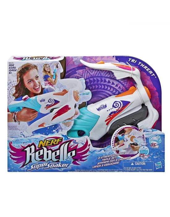 Nerf Rebelle Tri Threat Su Tabancası