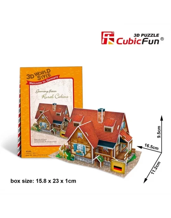 Cubic Fun 3D 37 Parça Puzzle Alman Köy Evleri