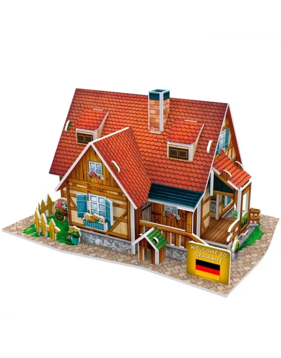 Cubic Fun 3D 37 Parça Puzzle Alman Köy Evleri
