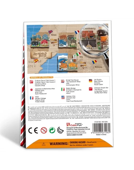 Cubic Fun 3D 42 Parça Puzzle Alman Bira Evi