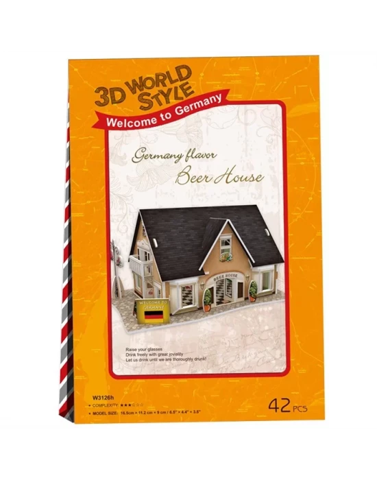 Cubic Fun 3D 42 Parça Puzzle Alman Bira Evi