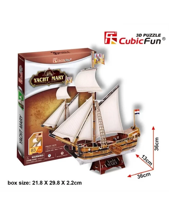 Cubic Fun 3D 83 Parça Puzzle Yacht Mary Gemi