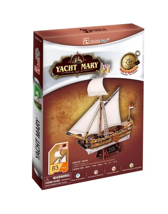 Cubic Fun 3D 83 Parça Puzzle Yacht Mary Gemi