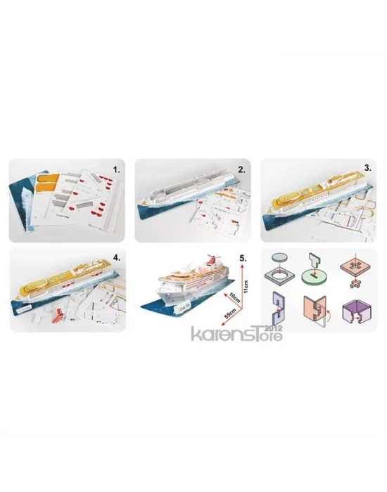 Cubic Fun 3D 86 Parça 3 Boyutlu Puzzle Seyahat Yolcu Gemisi