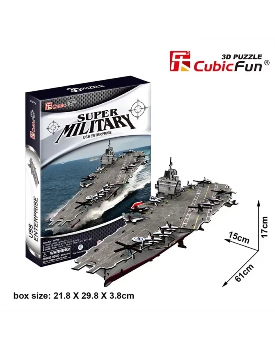 Cubic Fun 3D Puzzle 121 Parça USS Enterprise Uçak Gemisi