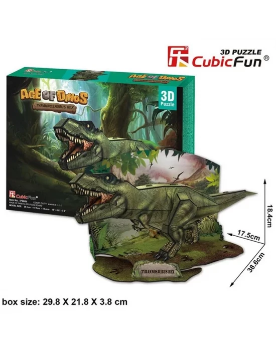 Cubic Fun 3D 36 Parca Puzzle Dinozor Tyrannosaurus Rex