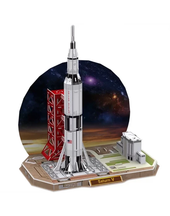 Cubic Fun 3D 68 Parça Puzzle Saturn V Rocket