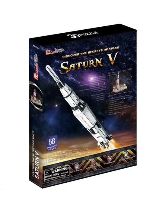 Cubic Fun 3D 68 Parça Puzzle Saturn V Rocket