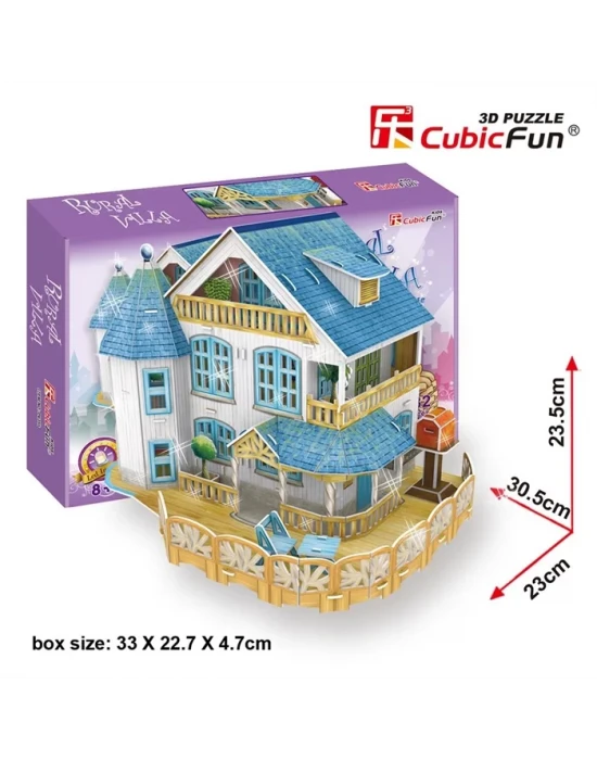 Cubic Fun 3D 132 Parça Led Puzzle Köy Villası