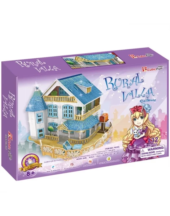 Cubic Fun 3D 132 Parça Led Puzzle Köy Villası