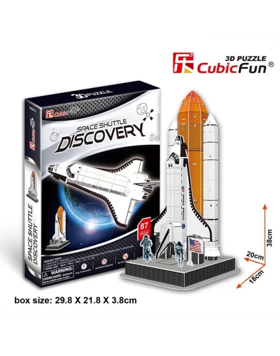 Cubic Fun 3D 87 Parça Puzzle Discovery Uzay Mekiği