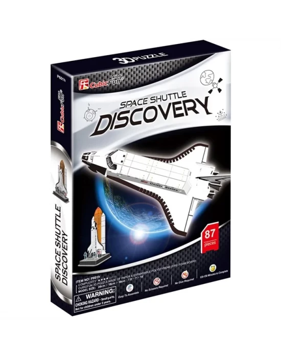 Cubic Fun 3D 87 Parça Puzzle Discovery Uzay Mekiği