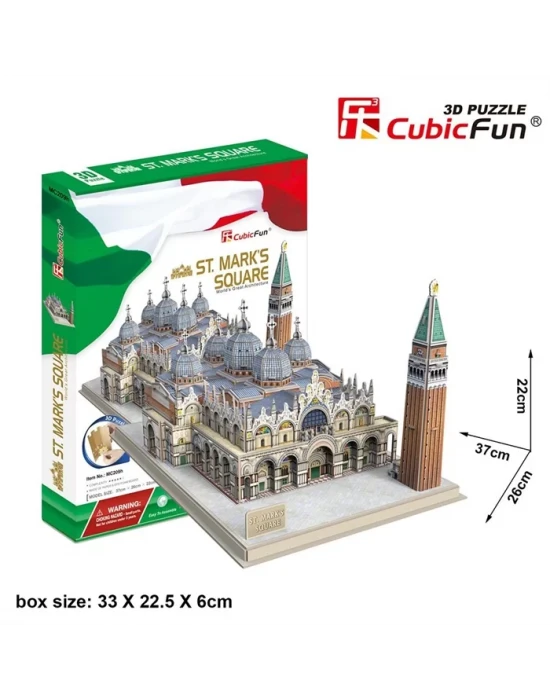 Cubic Fun 3D Puzzle 107 Parça San Marco Meydanı - İtalya