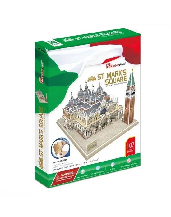 Cubic Fun 3D Puzzle 107 Parça San Marco Meydanı - İtalya