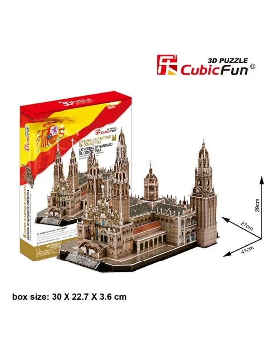 Cubic Fun 3D Puzzle 101 Parça Santiago de Compostela Katedrali -