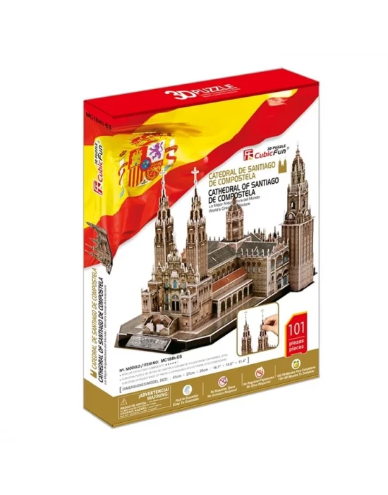 Cubic Fun 3D Puzzle 101 Parça Santiago de Compostela Katedrali -
