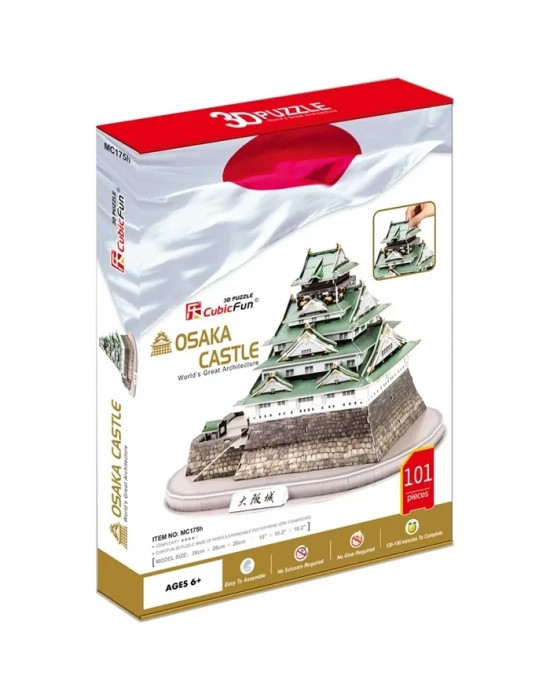 Cubic Fun 3D 101 Parça Puzzle Osaka Kalesi - Japonya