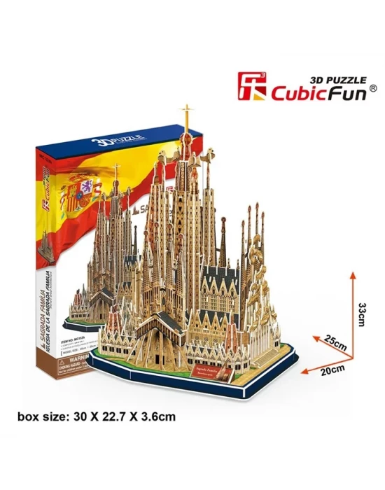 Cubic Fun 3D 194 Parça Puzzle La Sagrada Familia Kilisesi - İspan