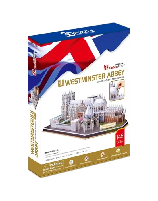 Cubic Fun 3D 145 Parça Puzzle Westminster Manastırı - İngiltere