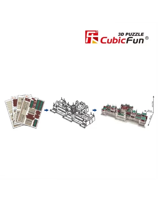 Cubic Fun 3D 237 Parça Puzzle Parlemento Binası - Macaristan
