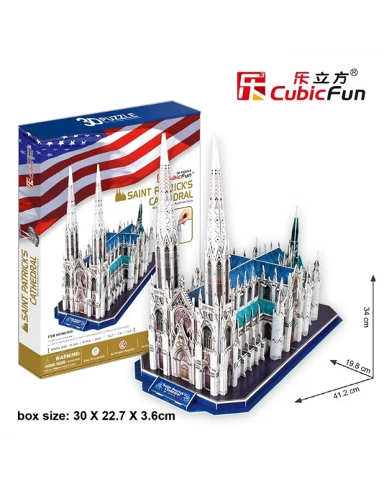 Cubic Fun 3D 117 Parça Puzzle Aziz Patrik Katedrali - ABD