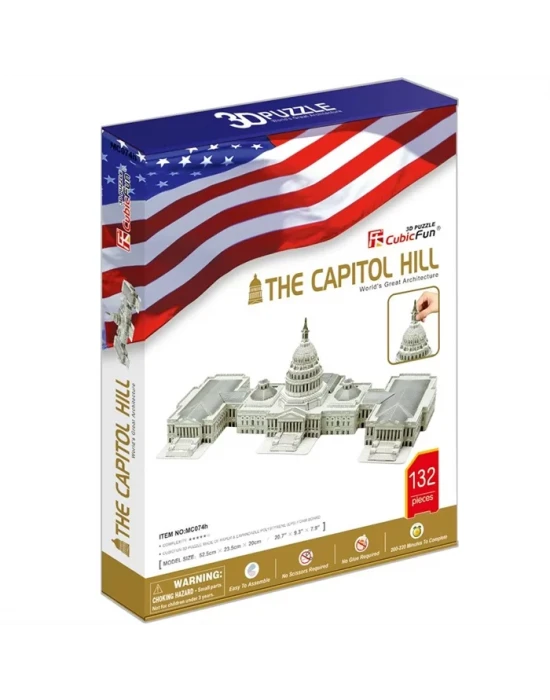 Cubic Fun 3D 132 Parça Puzzle Capitol Hill Kongre Binası - ABD