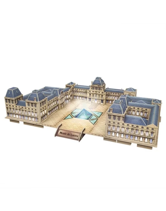 Cubic Fun 3D Puzzle 137 Parça Louvre Müzesi - Fransa (Led Işıklı)