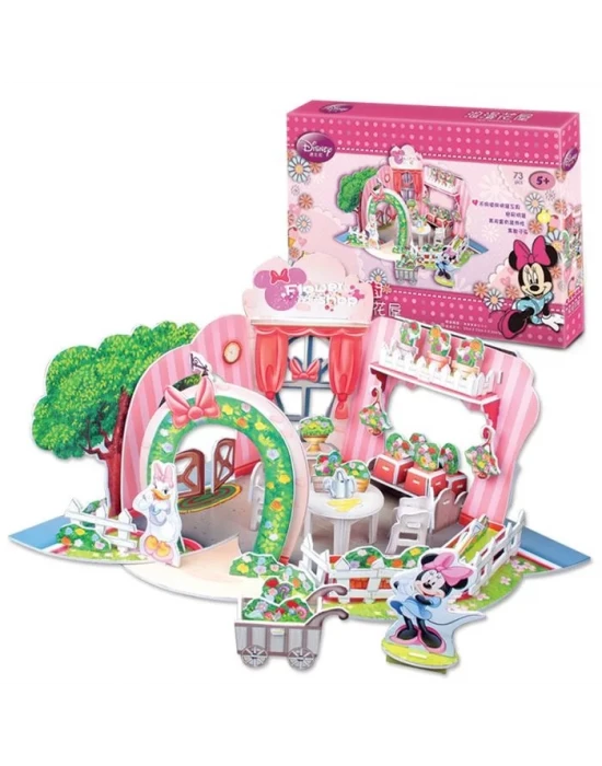 Cubic Fun 3D 73 parça Puzzle Minnie’nin Çiçekci Dükkanı