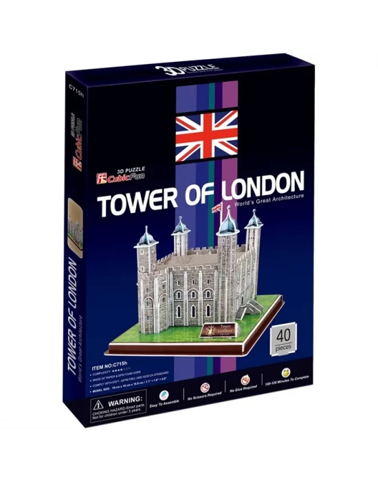 Cubic Fun 3D 40 Parça Puzzle Londra Kulesi - İngiltere