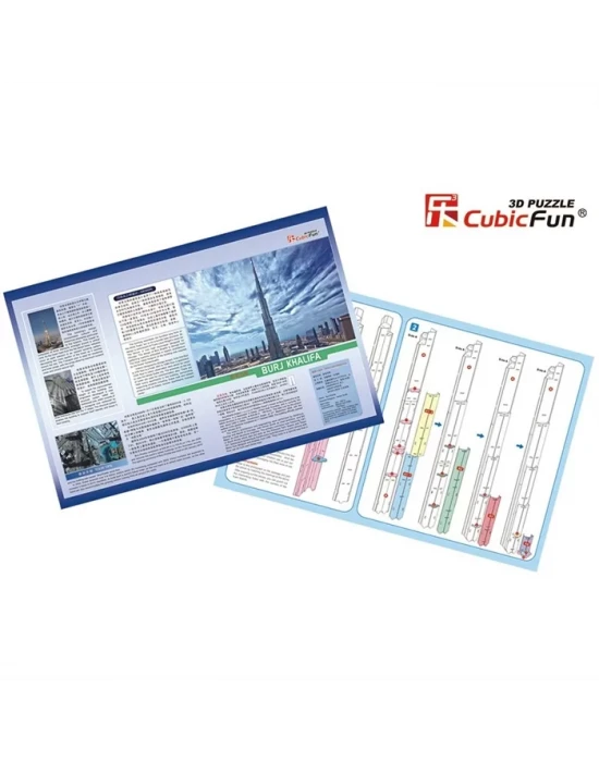 Cubic Fun 3D 92 Parça Puzzle Burç Halife Binası - Dubai