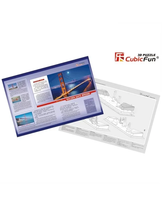 Cubic Fun 3D 20 Parça Puzzle Golden Gate Köprüsü