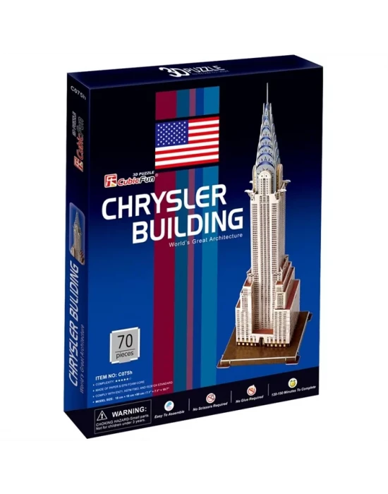 Cubic Fun 3D 70 Parça Puzzle Chrysler Binası - ABD