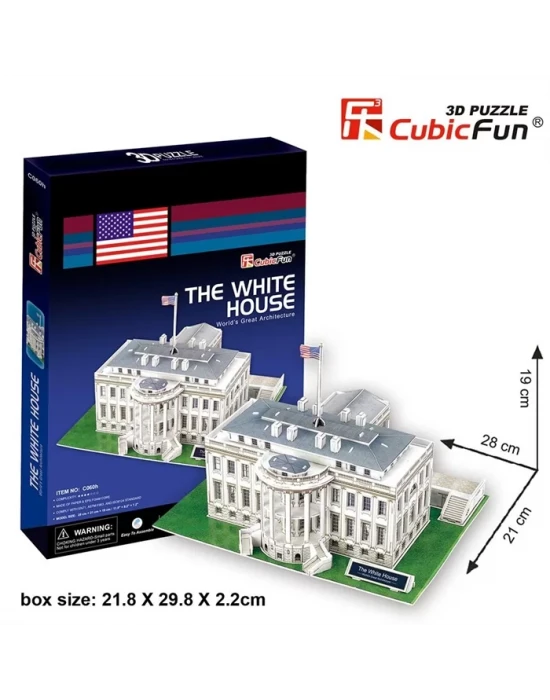 Cubic Fun 3D 65 Parça Puzzle Beyaz Saray