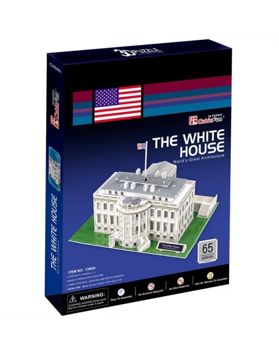 Cubic Fun 3D 65 Parça Puzzle Beyaz Saray
