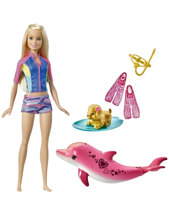 Sihirli Yunuslar Dalgıç Barbie Bebek