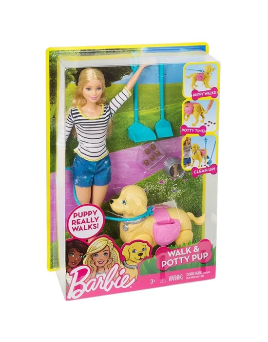 Barbie ve Tuvalet Eğitimindeki Köpeği Oyun Seti