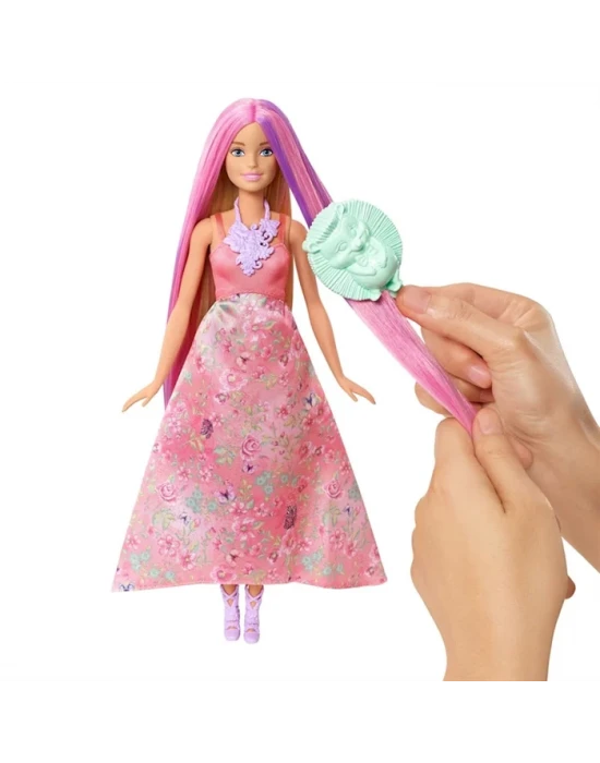 Barbie Dreamtopia Hayaller Ülkesi Renkli Saçlı Prenses Model Bebe