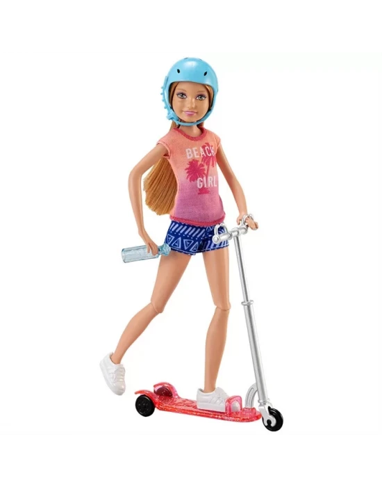 Barbie Stacie ile Scooter Eğlencesi Model Bebek