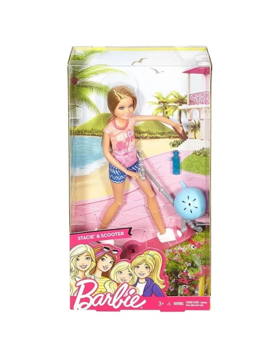 Barbie Stacie ile Scooter Eğlencesi Model Bebek