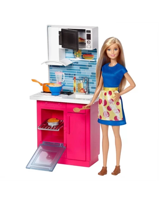 Barbie Bebek Ve Mutfak Oyun Seti DVX54