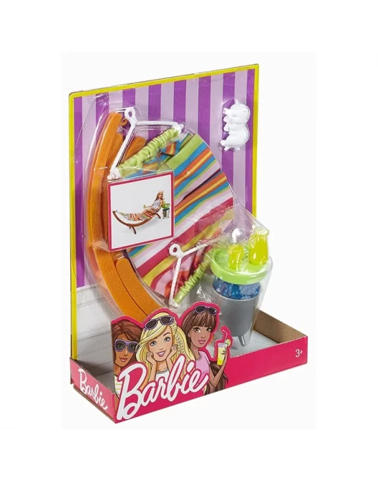 Barbie Açıkhava Dekorasyon Hamak Oyun Seti DVX47