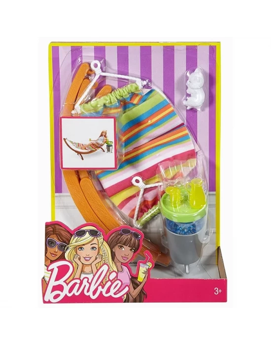 Barbie Açıkhava Dekorasyon Hamak Oyun Seti DVX47
