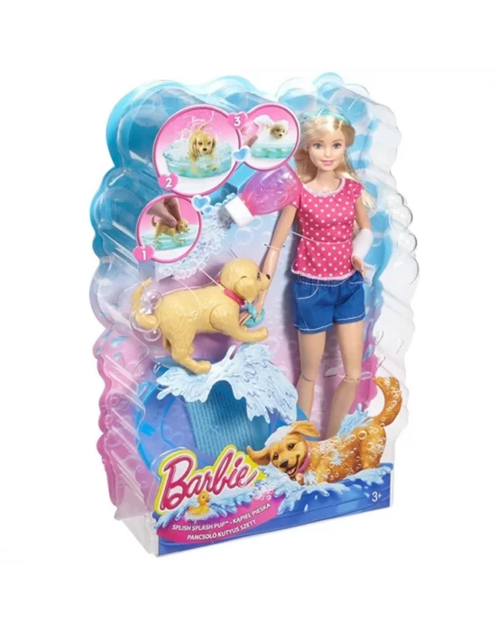 Barbie ve Köpekçik Banyo Keyfi Oyun Seti