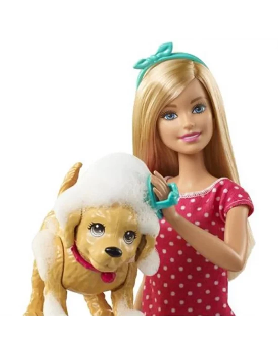 Barbie ve Köpekçik Banyo Keyfi Oyun Seti